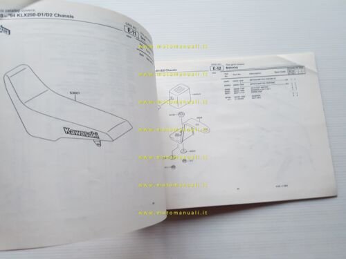 Kawasaki KLX 250 R D1-D2 1993-94 catalogo ricambi copia da …