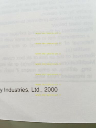 Kawasaki KLX 300 R 2000 manuale uso manutenzione libretto originale …