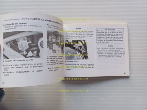 Kawasaki KLX 650 1992 manuale uso manutenzione libretto originale italiano