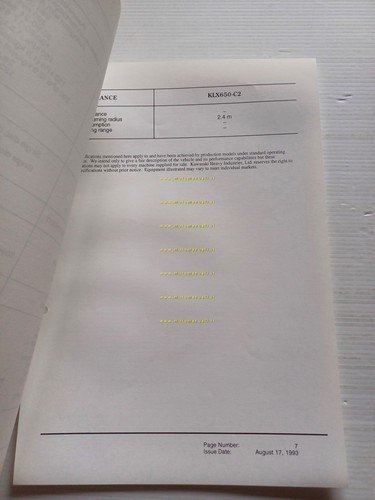 Kawasaki KLX 650 (KLX650-C2) 1994 Model Information cartella stampa inglese