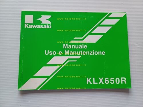 Kawasaki KLX 650 R Enduro 1992 manuale uso manutenzione italiano …