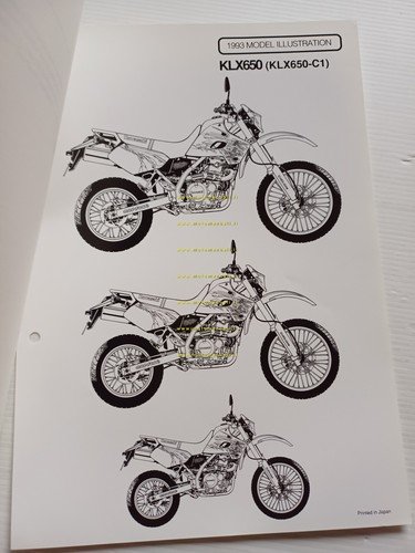 Kawasaki KLX 650 R (KLX650-A1) 1993 Model Information cartella stampa …