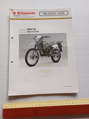 Kawasaki KMX 125 (KMX125 A1-B1) 1986 Model Guide cartella stampa …