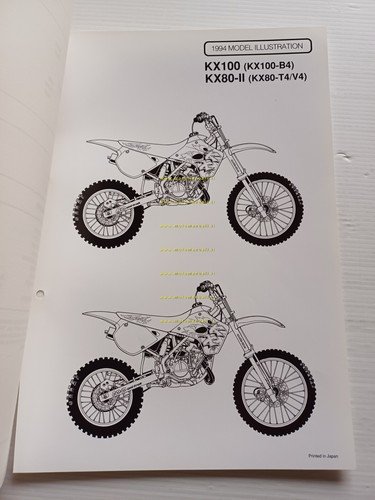 Kawasaki KX 100 (KX100-B4) 1994 Model Information cartella stampa inglese
