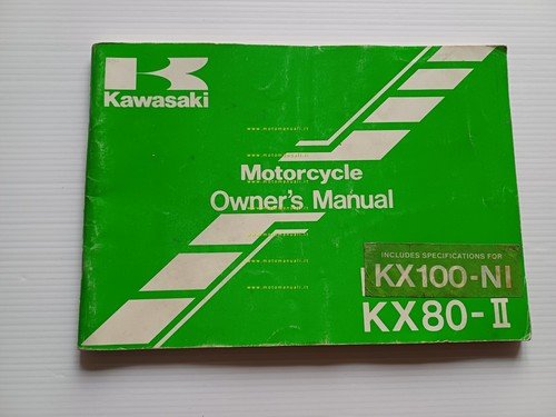 Kawasaki KX 100 NI- 80 II Cross 1987 manuale uso …