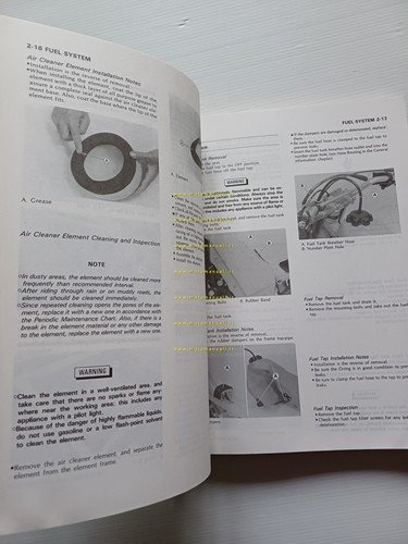 Kawasaki KX 125 - 250 - 500 1988 manuale officina …