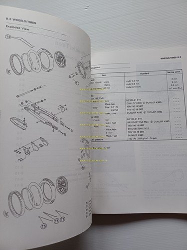 Kawasaki KX 125 - 250 - 500 1988 manuale officina …