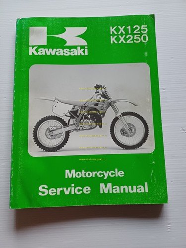Kawasaki KX 125 - KX 250 1990 manuale officina INGLESE …