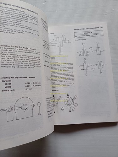 Kawasaki KX 125 - KX 250 1990 manuale officina INGLESE …