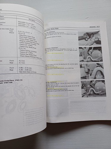 Kawasaki KX 125 - KX 250 1992 manuale officina INGLESE …