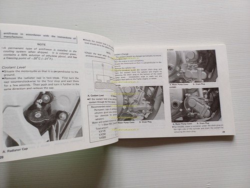 Kawasaki KX 125-250-500 Cross 1989-90 manuale uso manutenzione libretto original