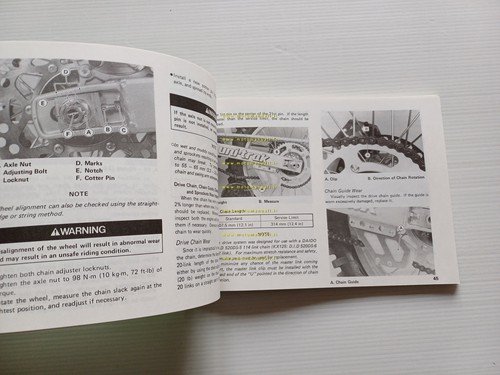 Kawasaki KX 125-250-500 Cross 1989-90 manuale uso manutenzione libretto original