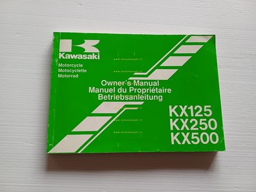Kawasaki KX 125-250-500 Cross 1991-92 manuale uso manutenzione libretto original