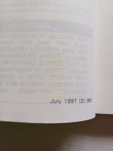 Kawasaki KX 125-250-500 Cross 1991-92 manuale uso manutenzione libretto original