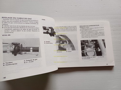 Kawasaki KX 125-250-500 Cross 1991-92 manuale uso manutenzione libretto original