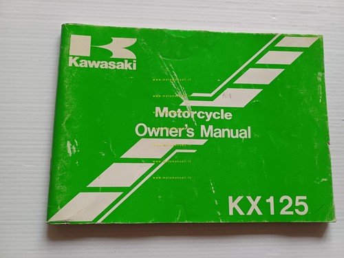 Kawasaki KX 125 Cross 1988-89 manuale uso manutenzione libretto inglese …