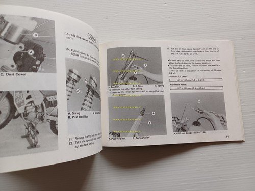 Kawasaki KX 125 Cross 1988-89 manuale uso manutenzione libretto inglese …
