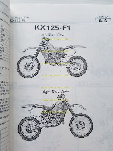 Kawasaki KX 125 F1 1988 catalogo ricambi copia da microfiche …