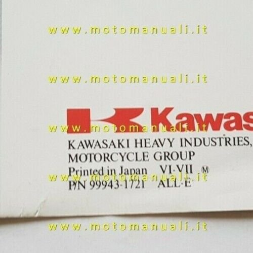 Kawasaki KX 250 1987 Cross depliant originale INGLESE moto brochure