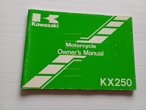 Kawasaki KX 250 Cross 1988-89 manuale uso manutenzione libretto inglese …