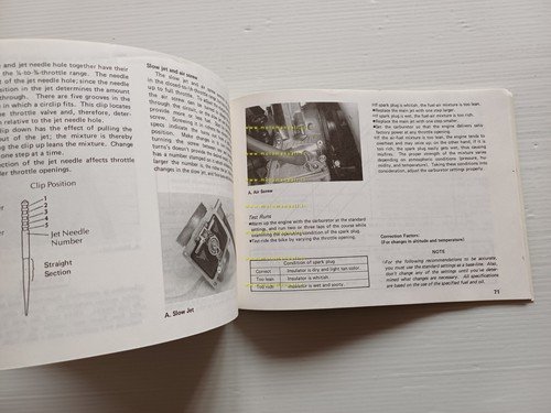 Kawasaki KX 250 Cross 1988-89 manuale uso manutenzione libretto inglese …