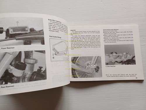 Kawasaki KX 250 Cross 1988-89 manuale uso manutenzione libretto inglese …