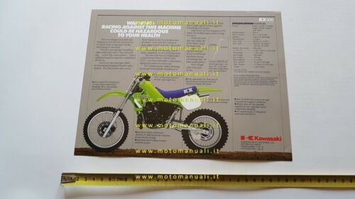 Kawasaki KX 500 Cross 1986 depliant originale INGLESE moto brochure