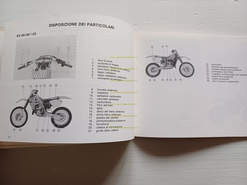 Kawasaki KX 60-80-125-250-500 Cross 1988 manuale uso libretto italiano originale