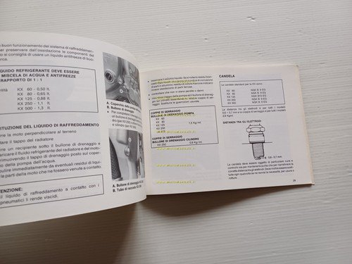 Kawasaki KX 60-80-125-250-500 Cross 1988 manuale uso libretto italiano originale