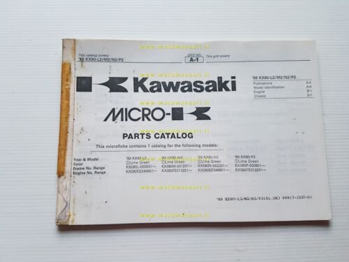 Kawasaki KX 80 L2-M2-N2-P2 1989 catalogo ricambi copia da microfiche …