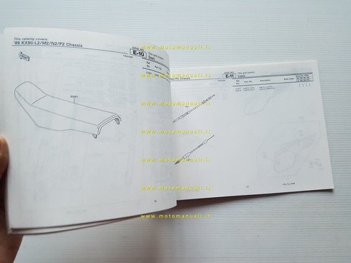 Kawasaki KX 80 L2-M2-N2-P2 1989 catalogo ricambi copia da microfiche …
