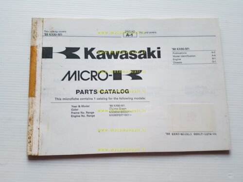 Kawasaki KX 80 M1 1988 catalogo ricambi copia da microfiche …