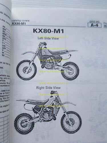 Kawasaki KX 80 M1 1988 catalogo ricambi copia da microfiche …
