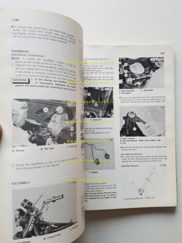Kawasaki KZ 1000 - 1100 1981-83 manuale officina INGLESE originale …