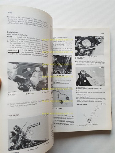 Kawasaki KZ 1000 - 1100 1981-83 manuale officina INGLESE originale …