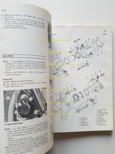 Kawasaki KZ 1000 - 1100 1981-83 manuale officina INGLESE originale …