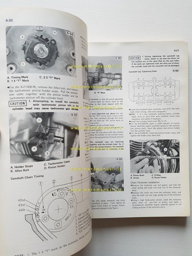 Kawasaki KZ 1000 - 1100 1981-83 manuale officina INGLESE originale …