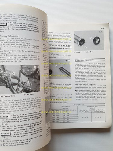 Kawasaki KZ 1000 - 1100 1981 manuale officina INGLESE originale …