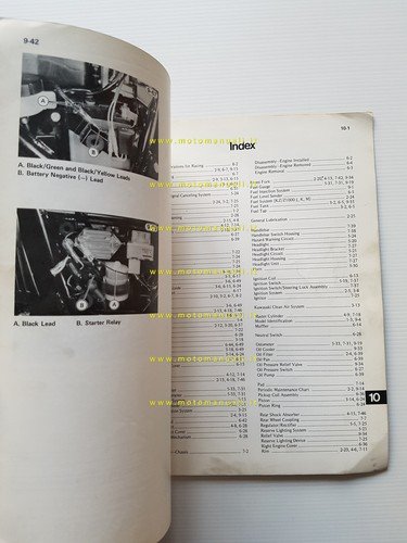 Kawasaki KZ 1000 - 1100 1981 manuale officina INGLESE originale …