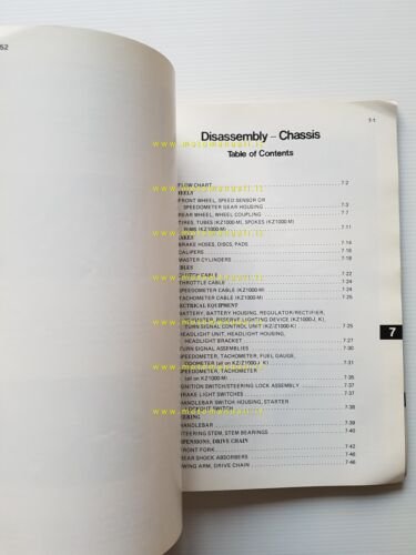 Kawasaki KZ 1000 - 1100 1981 manuale officina INGLESE originale …