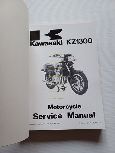 Kawasaki KZ 1300 A1-A2-A3-A4-B2 1979-82 manuale officina originale inglese
