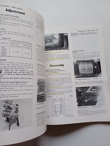 Kawasaki KZ 1300 A1-A2-A3-A4-B2 1979-82 manuale officina originale inglese