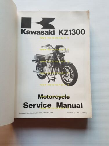 Kawasaki KZ 1300 A1-A6 1979-83 manuale officina riparazione originale inglese