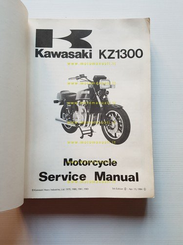 Kawasaki KZ 1300 A1-A6 1979-83 manuale officina riparazione originale inglese