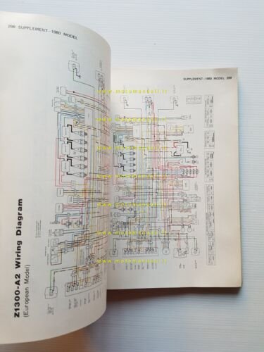 Kawasaki KZ 1300 A1-A6 1979-83 manuale officina riparazione originale inglese