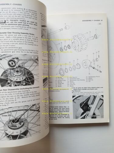 Kawasaki KZ 200 1977-82 manuale officina INGLESE originale workshop manual