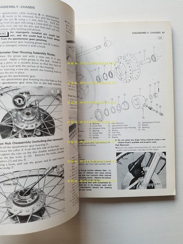 Kawasaki KZ 200 1977-82 manuale officina INGLESE originale workshop manual