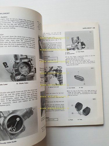 Kawasaki KZ 200 1977-82 manuale officina INGLESE originale workshop manual
