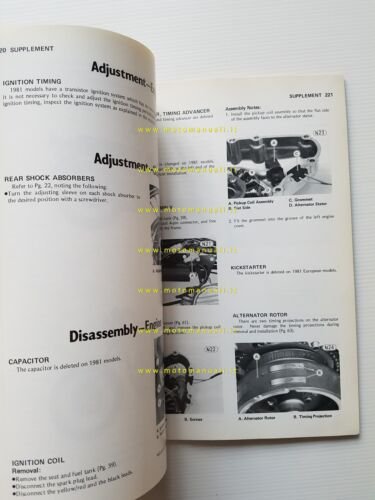 Kawasaki KZ 200 1977-82 manuale officina INGLESE originale workshop manual