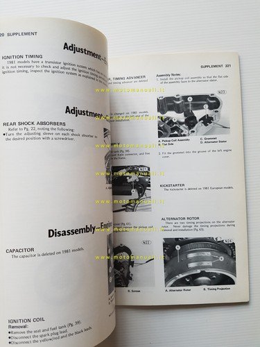 Kawasaki KZ 200 1977-82 manuale officina INGLESE originale workshop manual